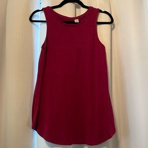 FUSHIA Luxe Soft-Spun High-Neck Swing Tank for Women